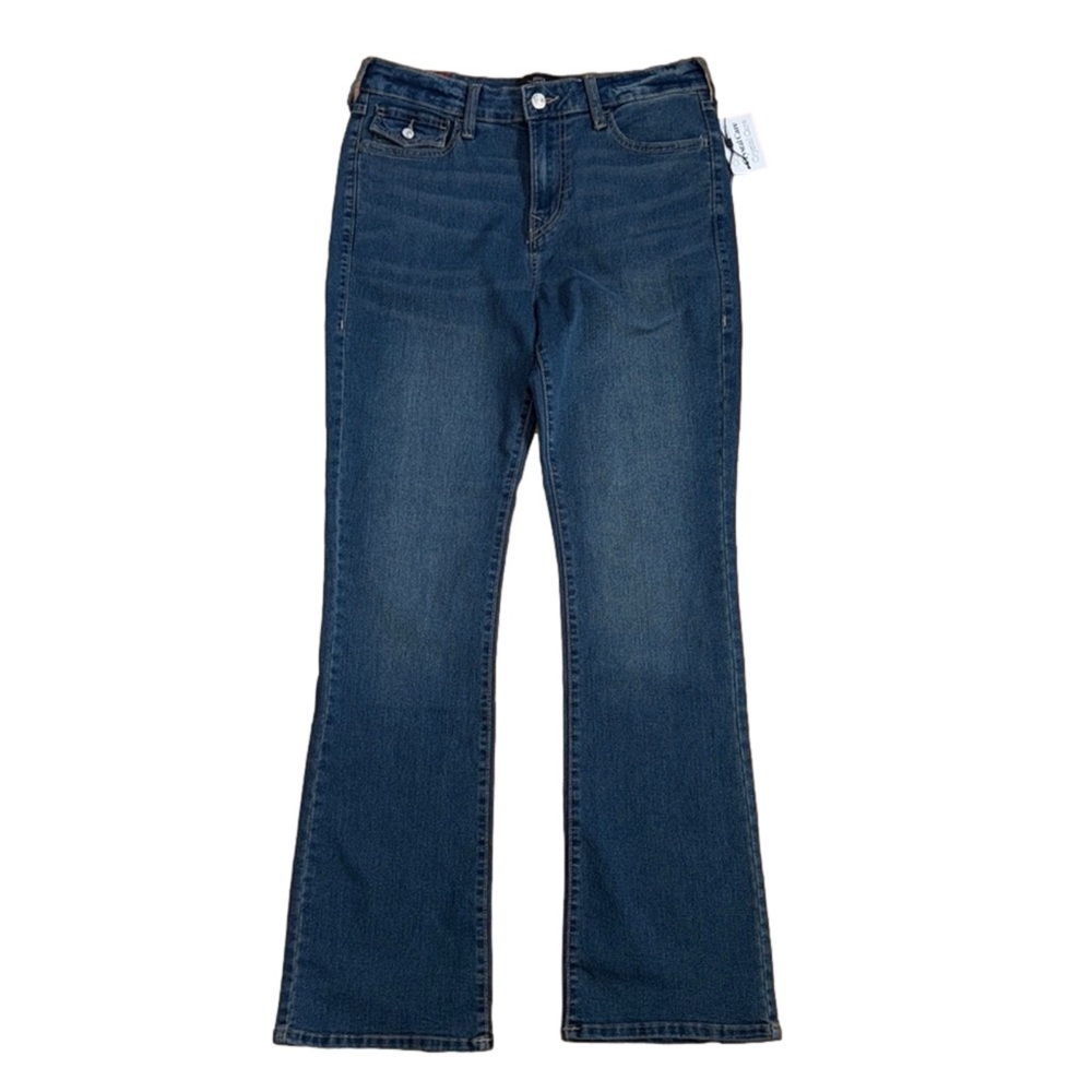 True Religion Becca Size 30 Dark Blue Mid Rise Bootcut Jeans NWT
